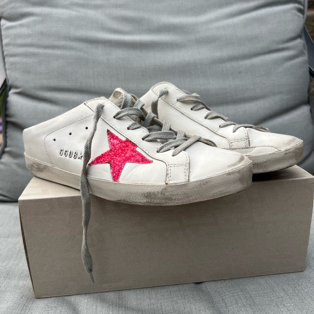 GOLDEN GOOSE Superstar Sabot Glitter Slide Sneakers
